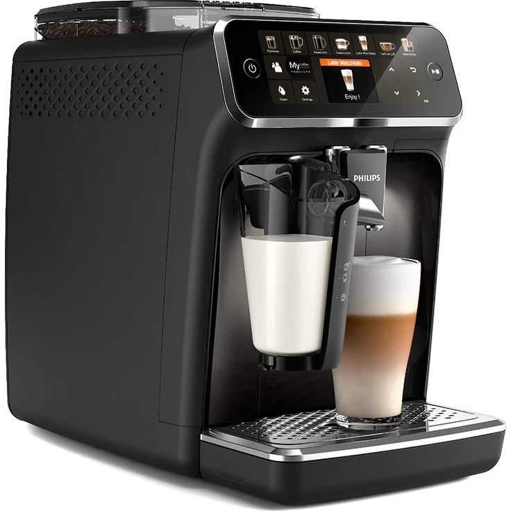 Philips 5400 Serie EP5441-50 Kaffeevollautomat, 12 Kaffeespezialitäten (LatteGo Milchsystem) Matt-Schwarz-Klavierlack-schwarze – Bild 8