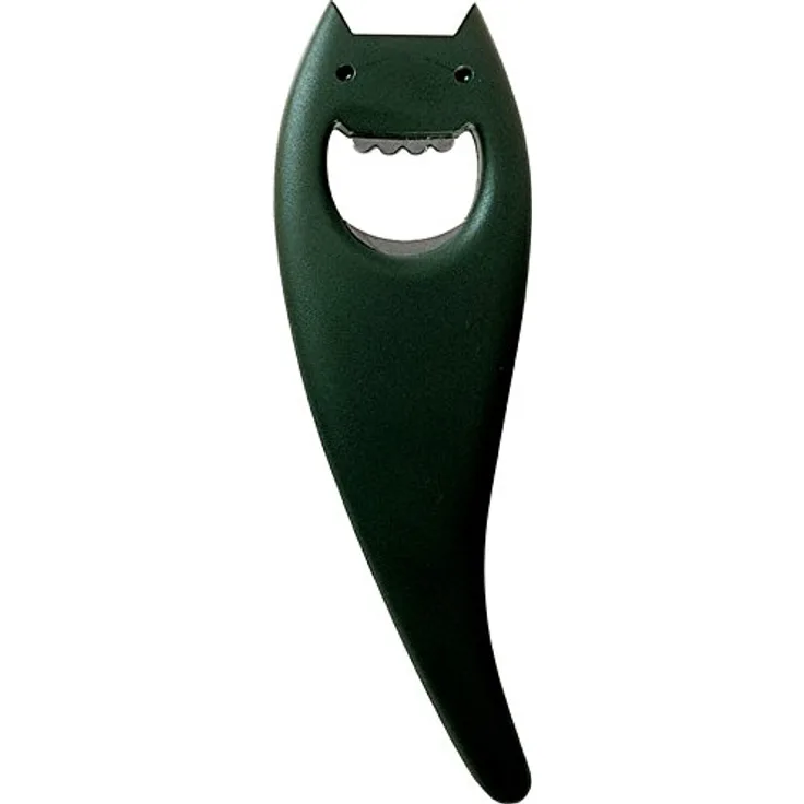 Alessi ABC01 B Diabolix Flaschenöffner, thermoplastisches Harz, schwarz, 14 x 6.5 x 29 cm