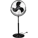 PEREL CFANFS45N Standventilator, Metall, 45 cm Ventilator Durchmesser, 110 cm-130 cm Einstellbar Höhe, 220-240 VAC, 50 Hz, 45W 176433