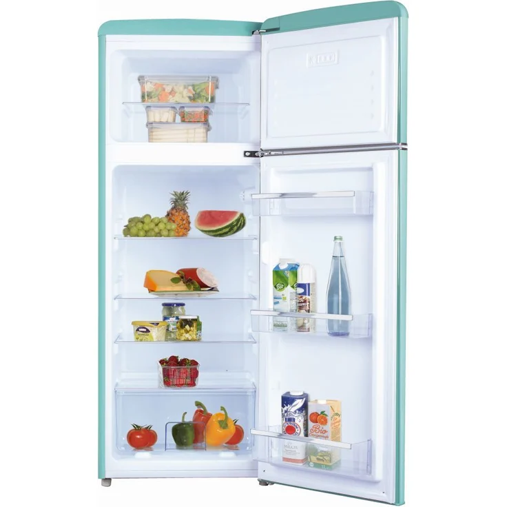 Amica KGC 15632 T Kühl-Gefrierkombination, freistehend, türkis, LED, Lagerzeit bei Störung 12 h, Breite 55 cm – Bild 3