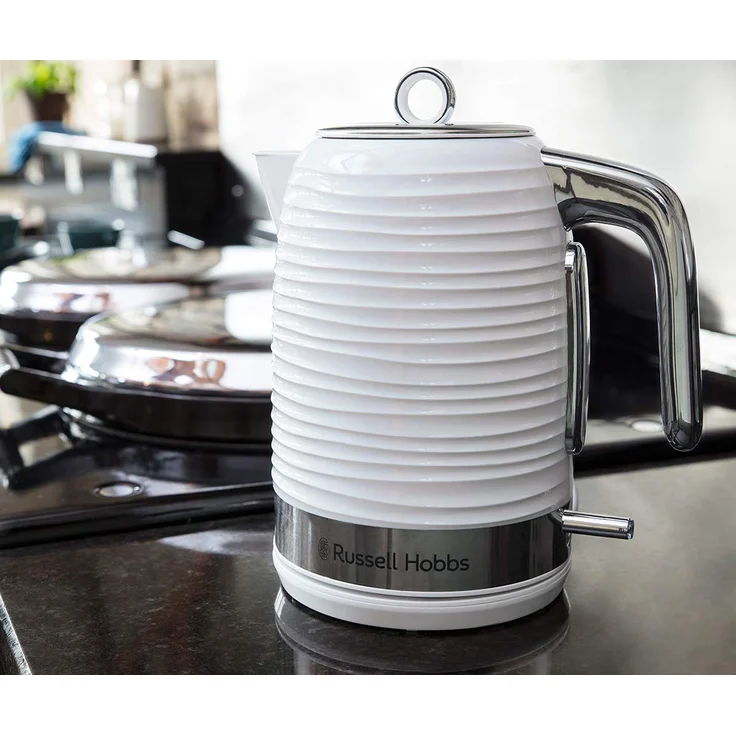 Russell Hobbs Wasserkocher Inspire weiss, 1,7l, 2400W, Schnellkochfunktion, optimierte Ausgusstülle, herausnehmbarer Kalkfilter, abnehmbarer Deckel, Wasserstandsanzeige, Teekocher 24360-70 – Bild 8