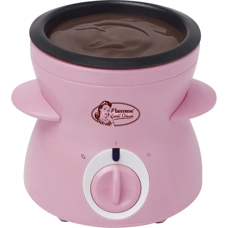 BestronDCM043P Schokoladen-Fondue, 0,3L Schale, rosa