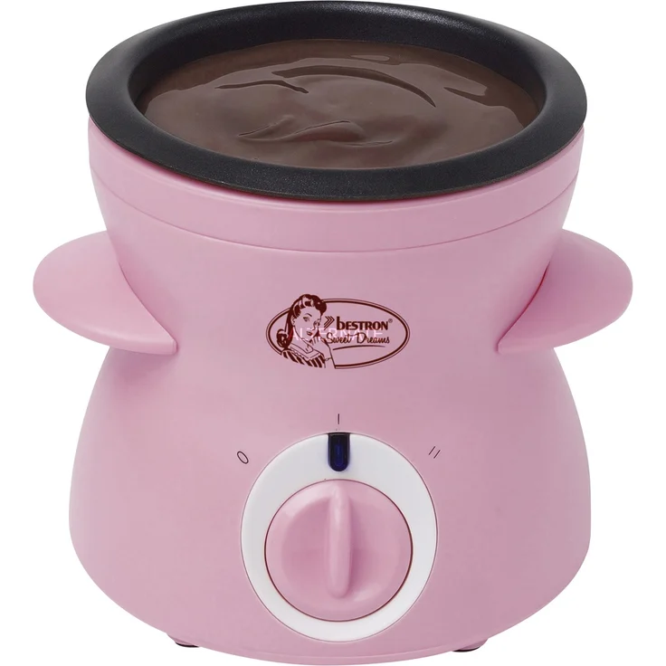 BestronDCM043P Schokoladen-Fondue, 0,3L Schale, rosa