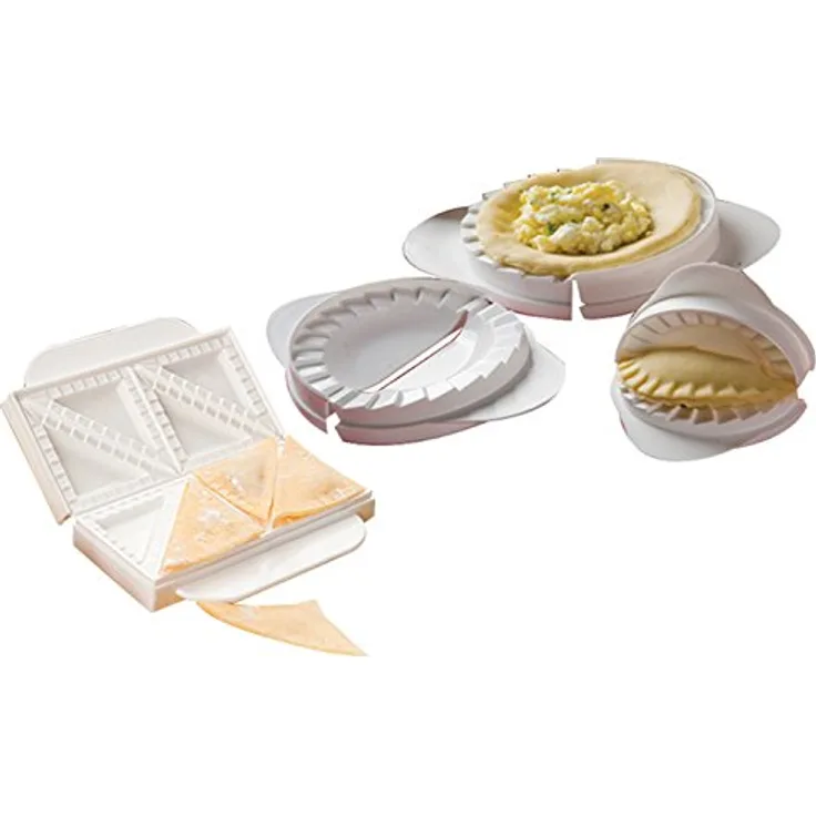 JOSKO Produkte LE Chef & PANSOTTI Teigtaschenformen Set, Kunststoff, Weiß, 27x14x5 cm, 4-Einheiten