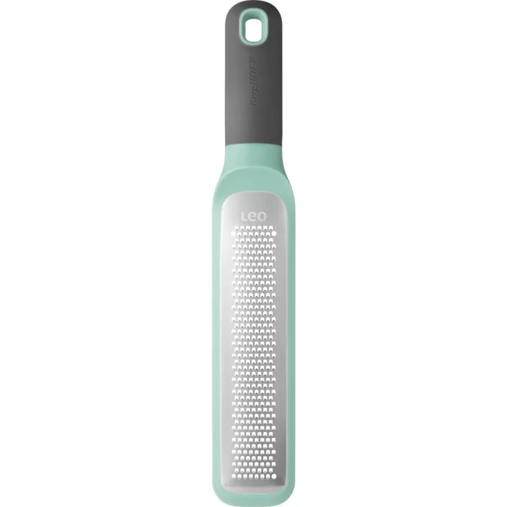 BergHOFF Leo Zester Reibe, Hobel, Raspler, Küchenreibe, Handreibe, Edelstahl, Kunststoff, Mint, 3950205