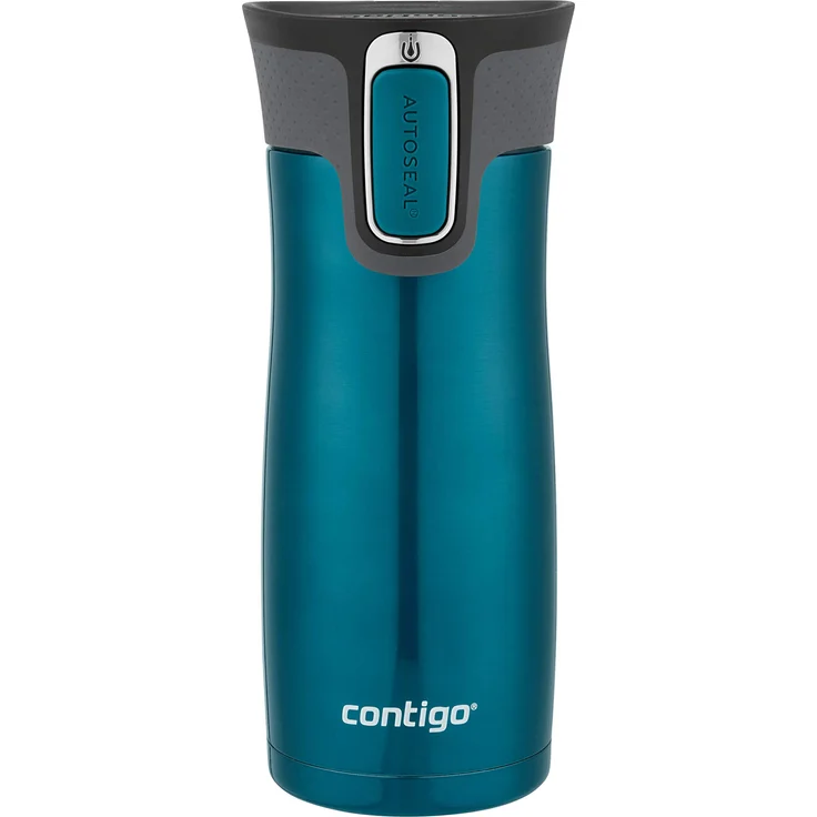 Contigo Thermobecher West Loop Autoseal, Edelstahl Isolierbecher, Reisebecher, Kaffebecher To Go, 100% dicht, auslaufsicher, hält bis zu 5h heiß,12h kalt, 470 ml – Bild 1