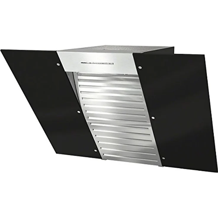 Miele DA 6086 W Black Wing, Motorhaube, Kamin abgewinkelt, Breite: 79.8 cm, Tiefe: 52.3 cm, Absaugung und Rückführung (mit zusätzlichem Rückführungsset), Obsidian Black – Bild 1