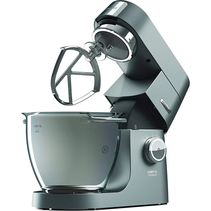 Kenwood Chef XL Titanium KVL8300S  Major Titanium System ProKüchenmaschine, 1.700 W, 6,7 l Füllmenge, inkl. Küchenmaschinenaufsatz, Rührschüssel-Innenbeleuchtung, grau, Titanium Chef XL – Bild 3