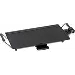 Bestron Elektrische Plancha--Teppanyaki-Grillplatte mit Antihaftbeschichtung, 2000 W, Schwarz