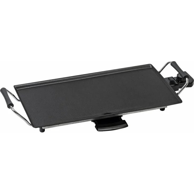 Bestron Elektrische Plancha--Teppanyaki-Grillplatte mit Antihaftbeschichtung, 2000 W, Schwarz – Bild 1
