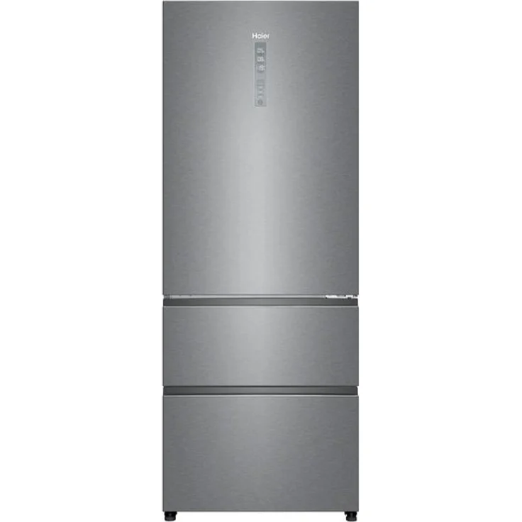 Haier A4FE742CPJ Kühl-Gefrierkombination, freistehend, Edelstahloptik, NoFrost, 0-Grad-Zone, Schnellgefrieren, LED, Urlaubsschaltung, Breite 70 cm – Bild 1
