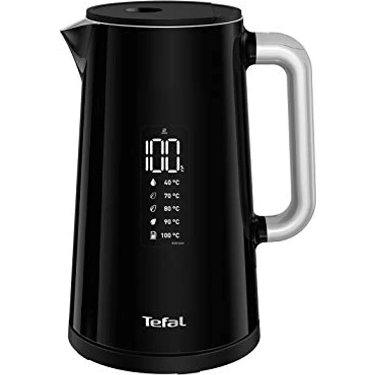 Tefal Smart & Light TT640810 Toaster, digital, 7 Positionen, Schwarz Wasserkocher Schwarz