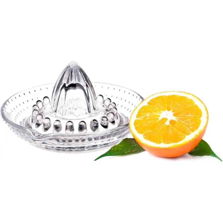 Zitruspresse Glas, Zitronenpresse, Orangenpresse, 14 cm