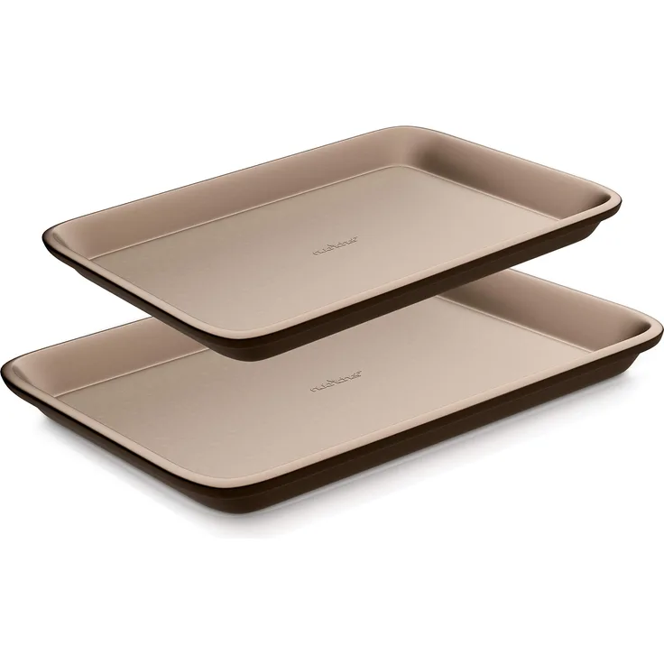 Nutrichef NC2TRBK1 Backblech mit Antihaftbeschichtung L :15.7?? x 11.0? - S: 13.4?? x 9.6? champagnerfarben,goldfarben