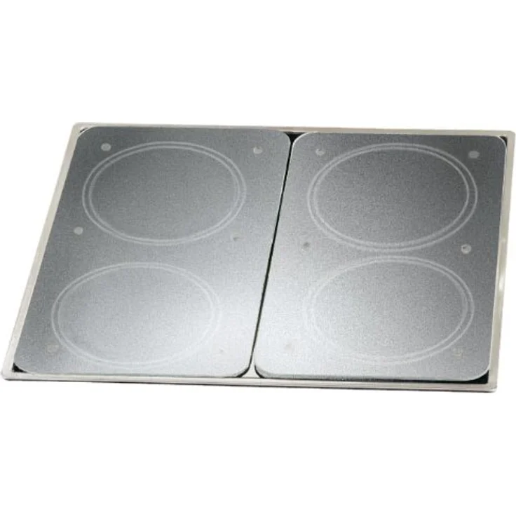 Wenko Herdabdeckplatte Universal, 2er Set Herdabdeckung für alle Herdarten, Gehärtetes Glas, 30 x 52 cm, mehrfarbig – Bild 1