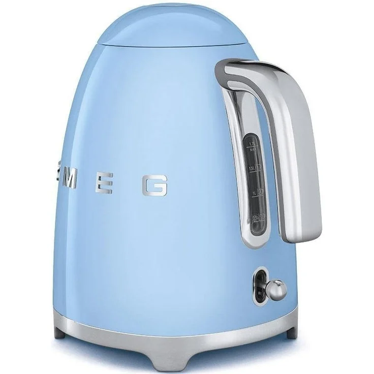 Smeg KLF03PBEU, Edelstahl-Wasserkocher, 2400W, 1,7L Volumen, pastellblau – Bild 3