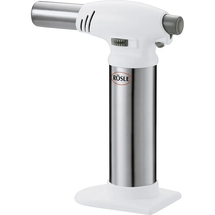 Rösle Flambierbrenner - Gasbrenner zum Flambieren von Speisen - bis zu 1300°C - ABS, Edelstahl 18-10
