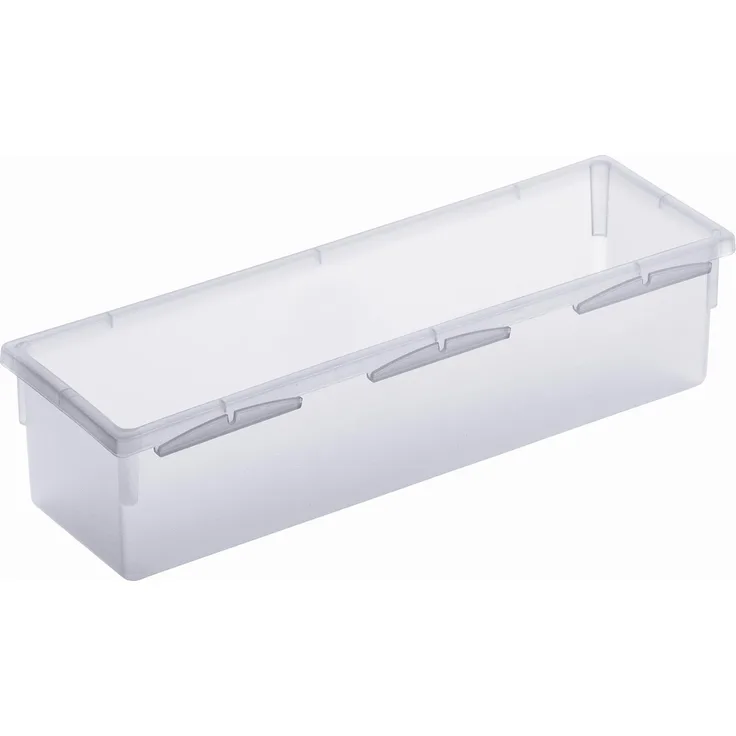 Rotho Basic Ordnungssystem, Kunststoff PP, transparent, 23 x 8 x 5 cm