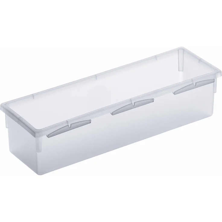 Rotho Basic Ordnungssystem, Kunststoff PP, transparent, 23 x 8 x 5 cm