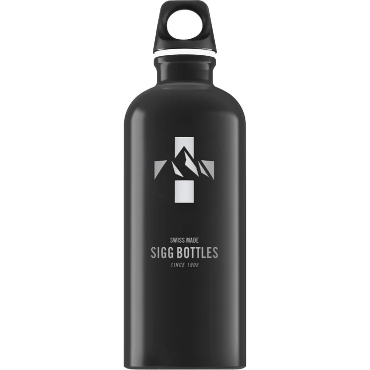 Sigg Unisex – Erwachsene Mountain Black Wasserflaschen, Schwarz, 0.6 – Bild 1