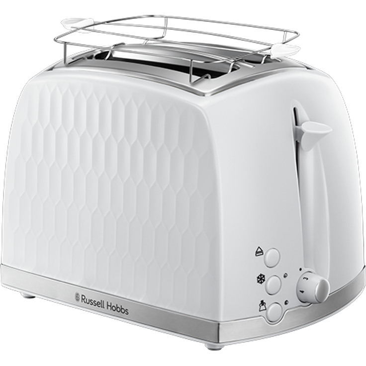 Russell Hobbs 26060/1/2/3 2-Scheiben-Toaster, 850W, 6 Bräunungsstufen, weiß