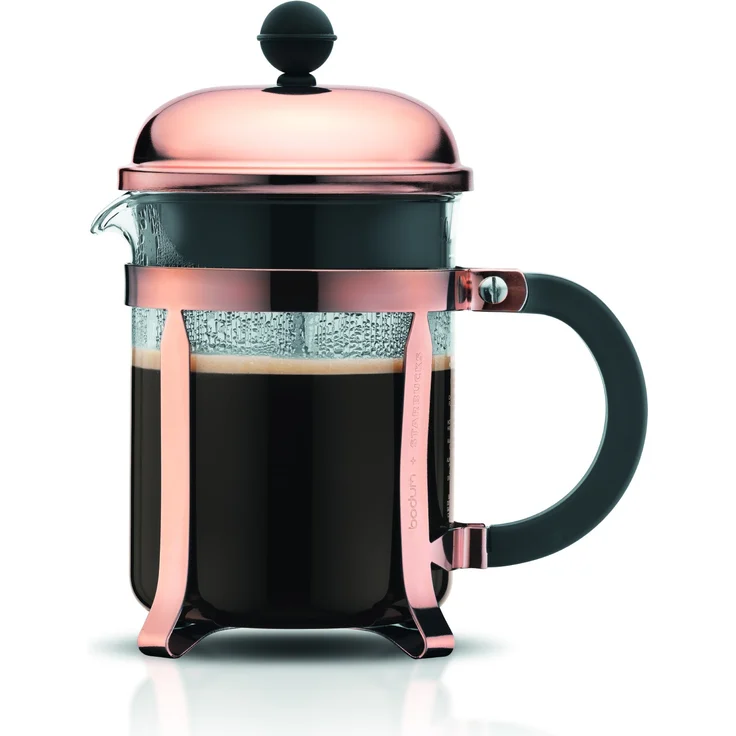 Bodum Chambord Kaffeebereiter 4 Tassen, Chrom, Pink, 10.5 x 16.6 x 19 cm – Bild 1
