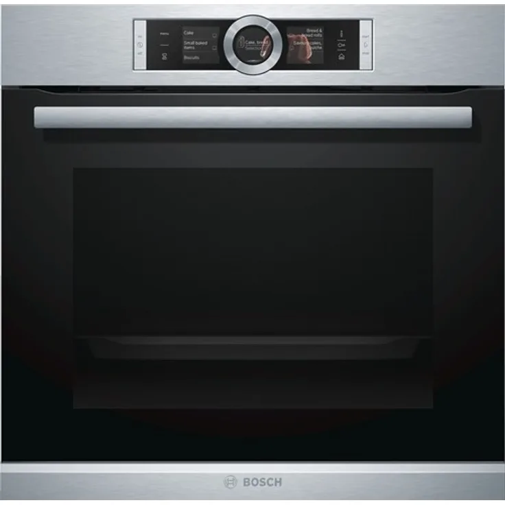Bosch HSG636ES1 Backofen, Energieeffizienzklasse A+, Einbaugerät, elektrisch, Volumen 71 l, Breite 59,5 cm, groß (ab 65 l), Selbstreinigung Hydrolytisch, edelstahl