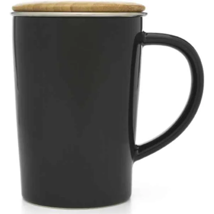 Bredemeijer Tee-Becher Bambus +Edelstahlfilter, schwarz 142009
