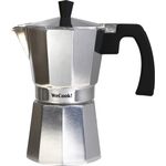 Wecook 40106 Traditionelle Kaffeemaschine aus Aluminium PAOLA 6 Tassen