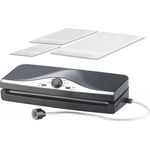 Rosenstein & Söhne 2in1 Vakuumierer BV 200.duo für Folien & Dosen, 150W, 5 Modi, doppelte Schweißnaht, schwarz