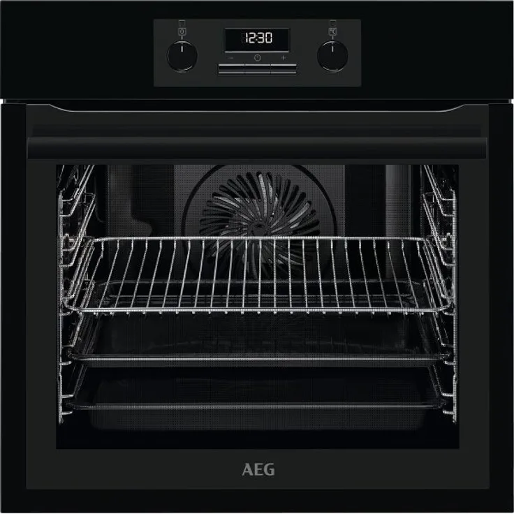 AEG BES331110B, Backofen, A, Einbaugerät, elektrisch, Volumen 71 l, Aqua-Reinigungsfunktion, Leichtreinigungstür, Backtabelle