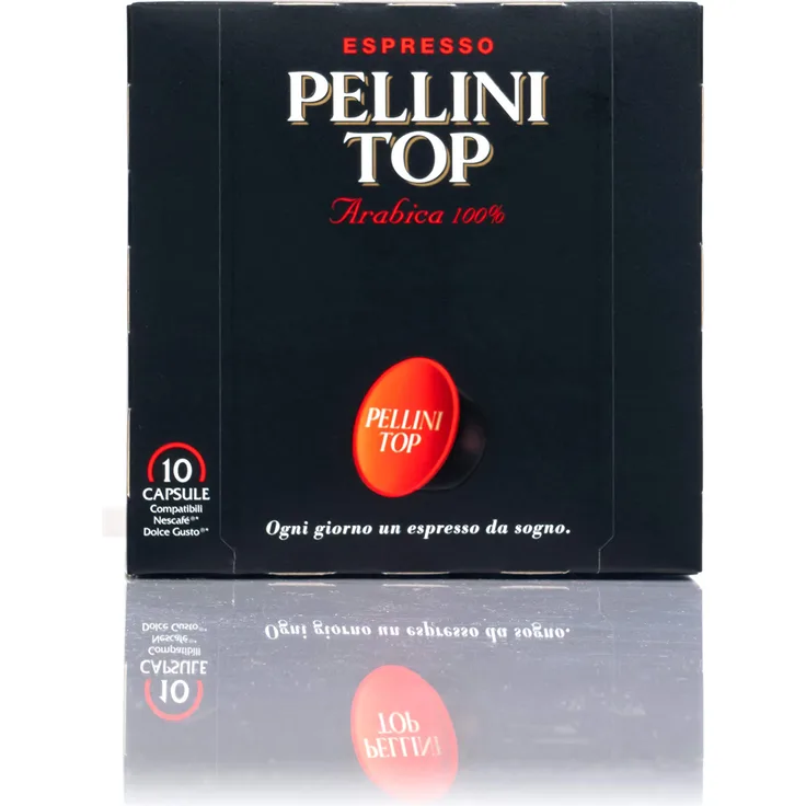 Pellini Caffè, Espresso Pellini Top Arabica 100%, kompatibel mit Nescafé Dolce Gusto - 6 Packungen mit 10 Kapseln (insgesamt 60 Kapseln)
