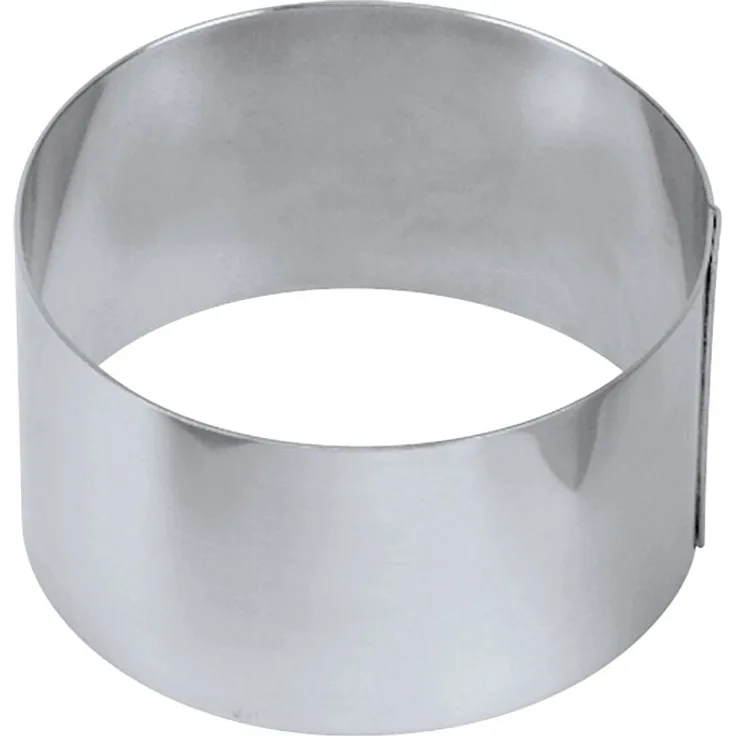 Städter Dessertring rund 8 x 4,5 cm, Edelstahl, Silber, 8 x 8 x 4.5 cm