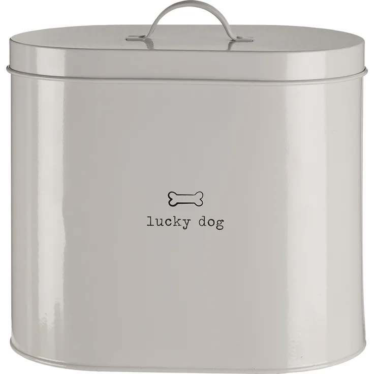 Premier Housewares Adore Pets Lucky Dog, Essen Aufbewahrungs Mülleimer mit Löffel, natur, 6,5 Liter