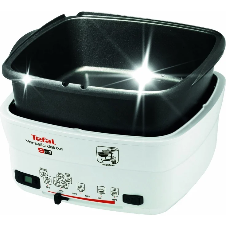 Tefal FR4950 Multi-Funktions-Fritteuse Versalio Deluxe 9-in-1, mit Öl, 1600 Watt, 2 Liter, inklusive Pfannenwender, weiß  – Bild 3