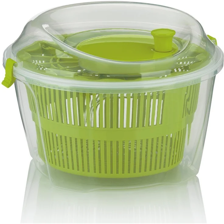 Kela 11906 Salatschleuder mit Kurbeltechnik, Grün, 4,4 l, 24,5 cm Durchmesser, Mailin