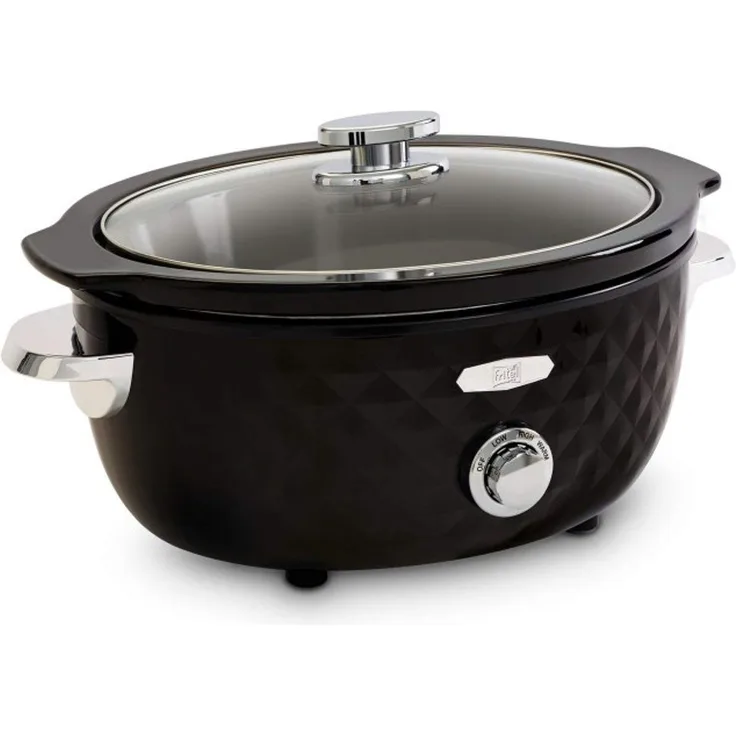 Fritel SC2090 Slowcooker, 150 Watt, 3.3 Liter Fassungsvermögen, Keramik, schwarz