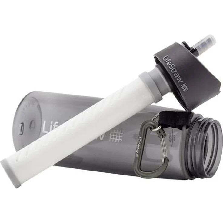 LifeStraw Go 2 Nachfüllbare Wasserflasche mit Eingebautem (2-Stufig) Grey Filter, Grau, M – Bild 2
