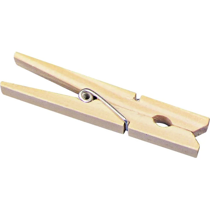 Rayher Hobby 6131800 Holz-Wäscheklammern, 7,2 cm, Beutel 100 Stück