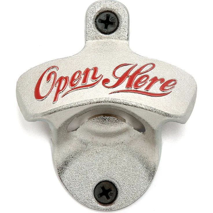 Gift House International IGGI Retro Wand montiert Bier Flaschenöffner, silber