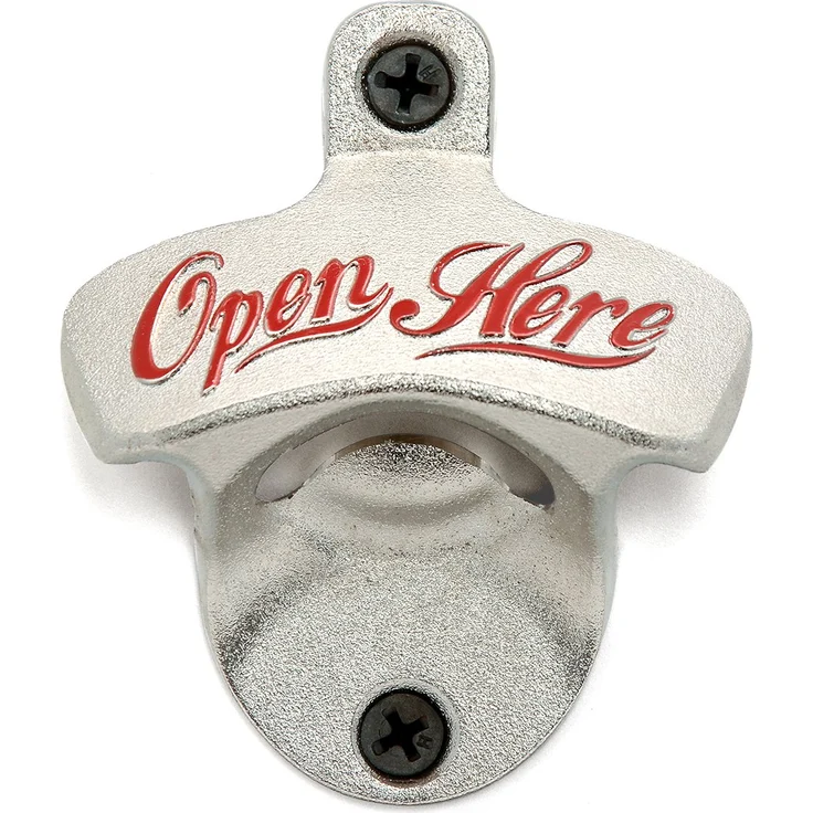 Gift House International IGGI Retro Wand montiert Bier Flaschenöffner, silber