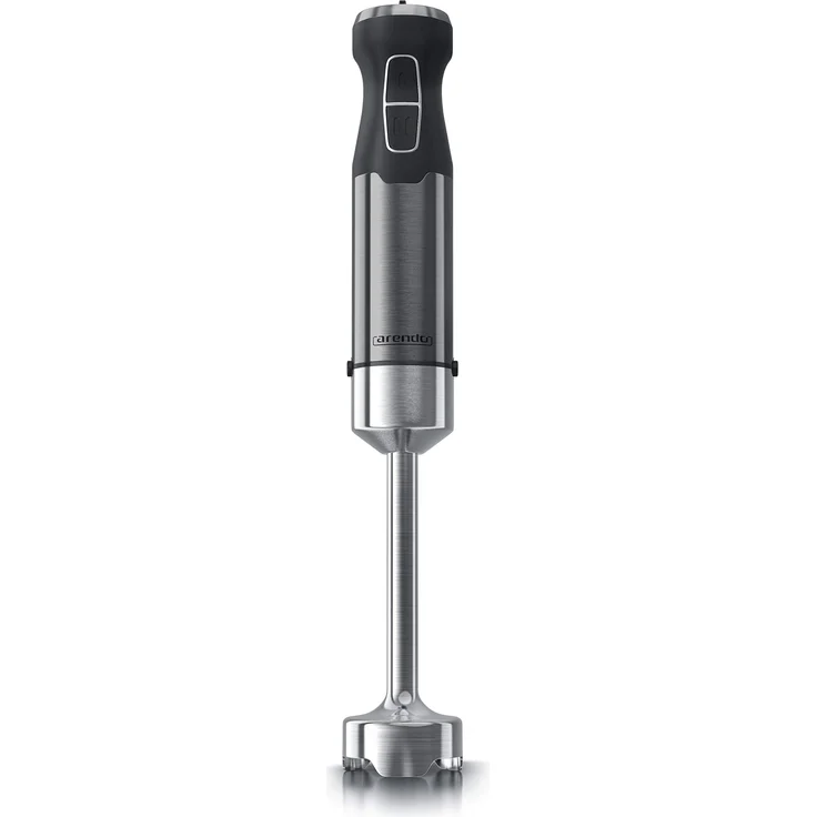 Arendo Stabmixer 1000 Watt Edelstahl - vierflügeliges Messer - Pürierstab - stufenlose Geschwindigkeitsregelung - Turbotaste - abnehmbarer Mixfuß - GS-zertifiziert - Cool Grey Design
