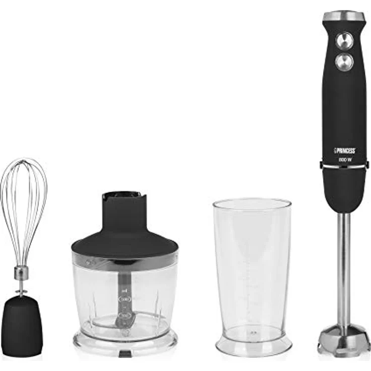 Princess 01.221220.01.001 Stabmixer-Set, 800, Schwarz – Bild 1