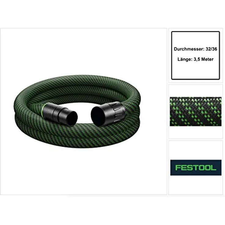 Festool Saugschlauch Antistatik glatt_konisch D36_32mm x 3,5m-AS_R, Neu: 09_2019