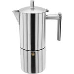 Stellar 4 Tassen Matt Espressomaschine, 250ml, Edelstahl, Silber, 12.5 x 10.6 x 22.3 cm