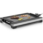 Tristar BP-2781 Elektrischer Tischgrill, mit großer Grillfläche von 37x25 cm, abnehmbare Fettschale, antihaftbeschichtet, 2000 Watt Leistung, Schwarz