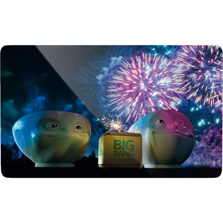 FiftyEight (Ge) Schnittenbrettchen BigBang Schneidebrettchen, Kunststoff, Mehrfarbig, 23 x 14 x 0.5 cm