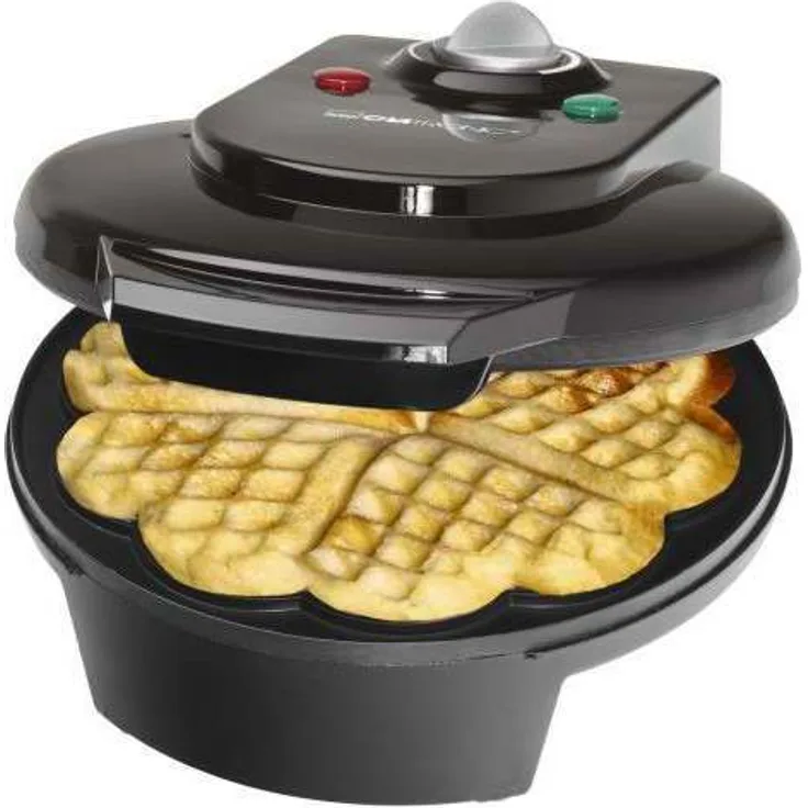 Clatronic WA 3491 Waffeleisen, Herz, Antihaftbeschichtet, 1200 Watt