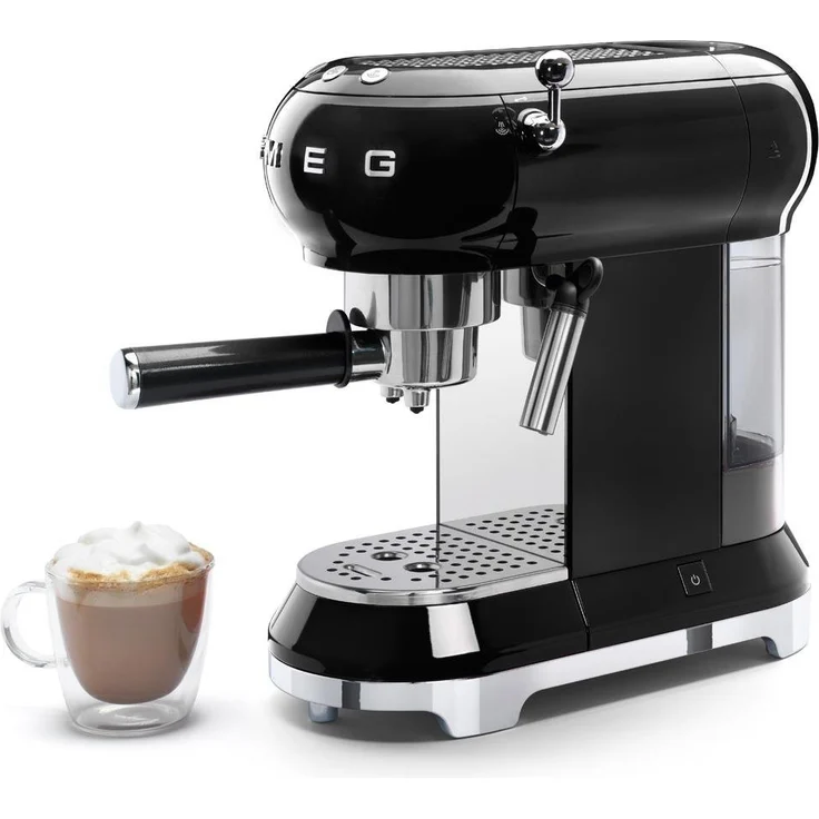 Smeg Espresso-Kaffeemaschine ECF01BLEU, 1350, 1 Liter, Schwarz – Bild 3