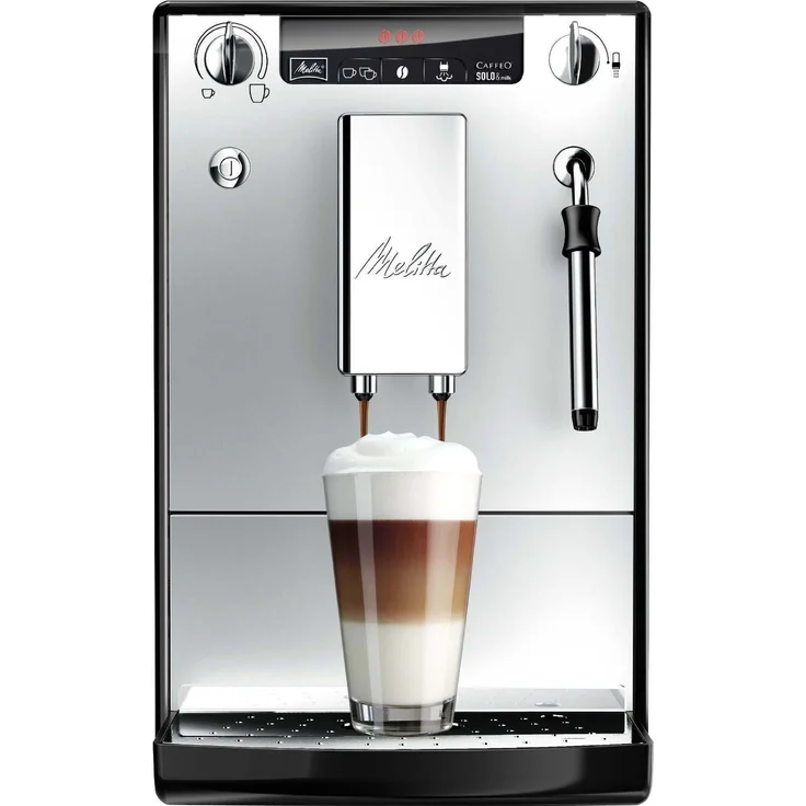 Melitta Caffeo Solo & Milk E953-102, Schlanker Kaffeevollautomat mit Milchschaumdüse und integriertem Mahlwerk, Silber – Bild 2